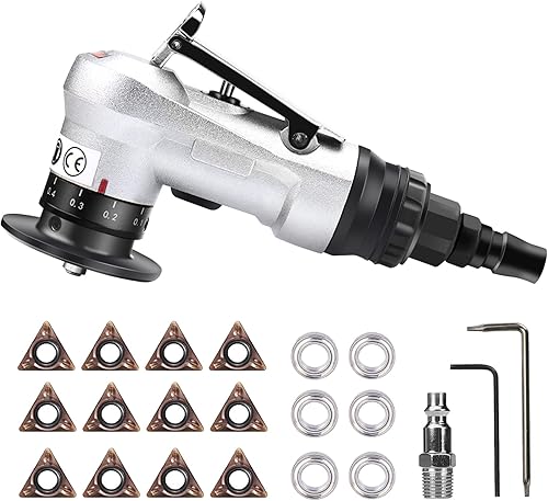 Miniatura 1 de Mini kit de máquina de biselado con una caja de insertos indexables de carburo giratorio y cojinete auxiliar, herramienta de biselado neumático