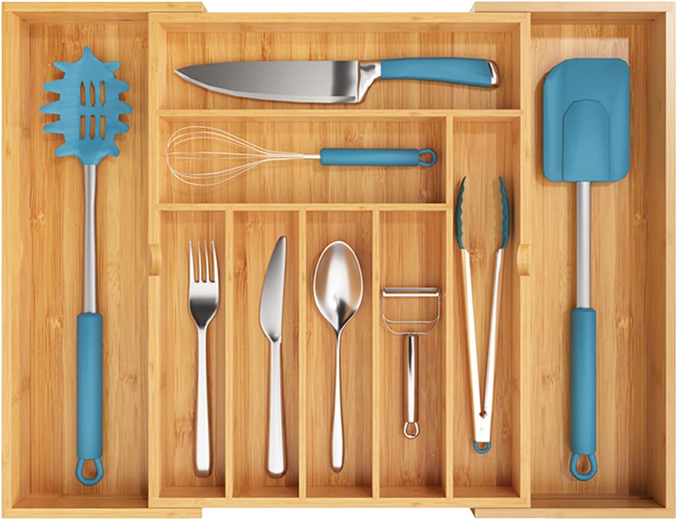 Cutlery Organizer | Adjustable Cutlery Tray - Spoon Holder - For Bathroom Bedroom Student Residence Apartment Jewelry