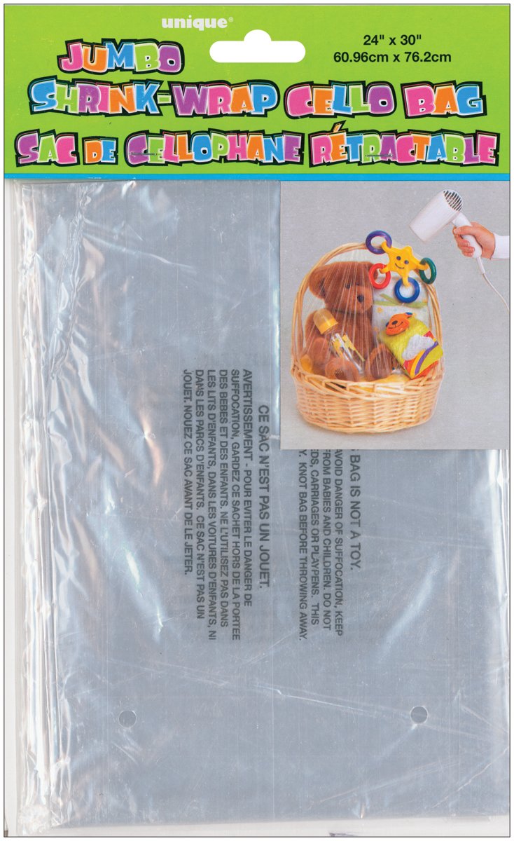 Unique Cellophane Shrink Bag 24" X 30"