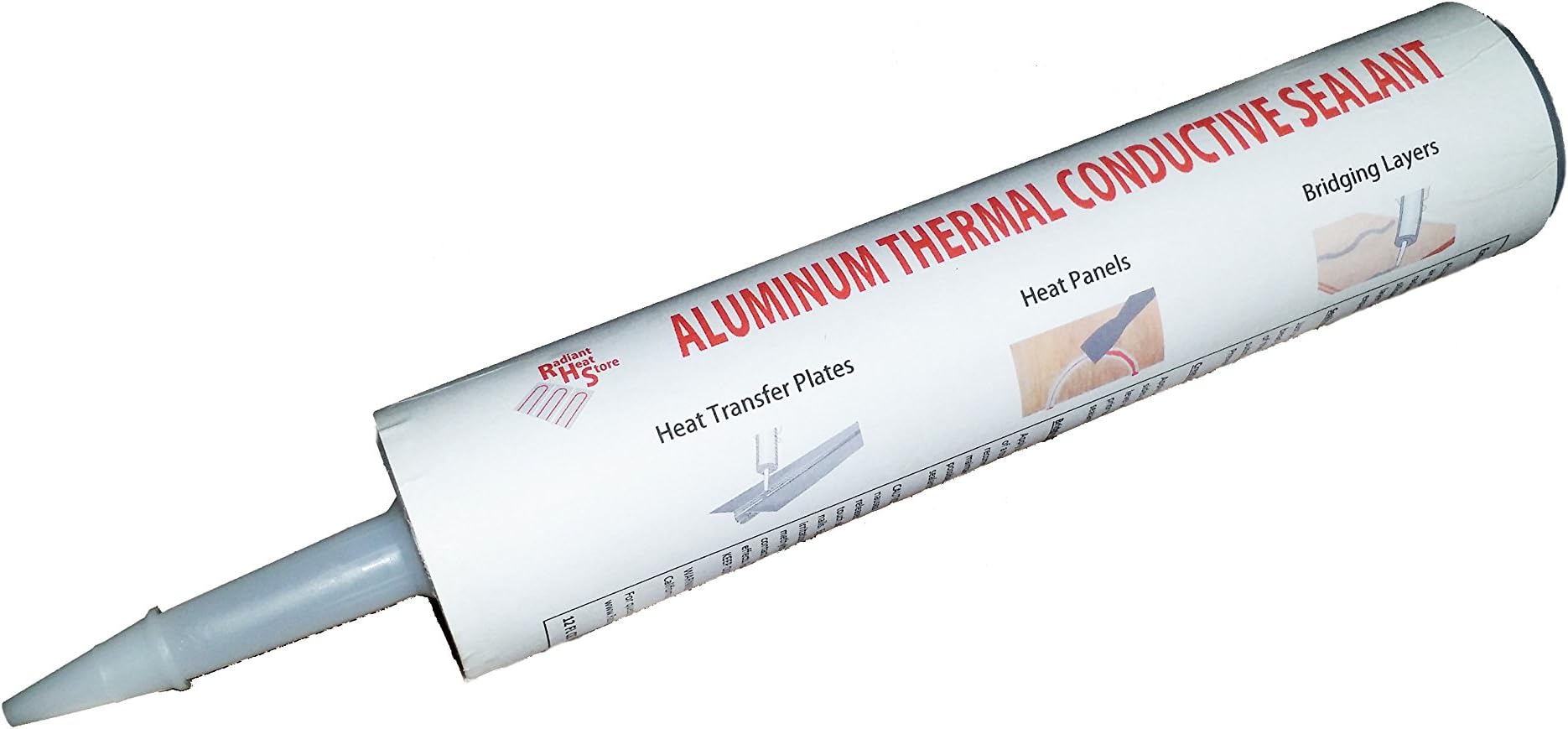12oz Tube Aluminum Thermal Conductive Sealant for Radiant Heat Transfer Plates/PEX from Radiant Heat Store