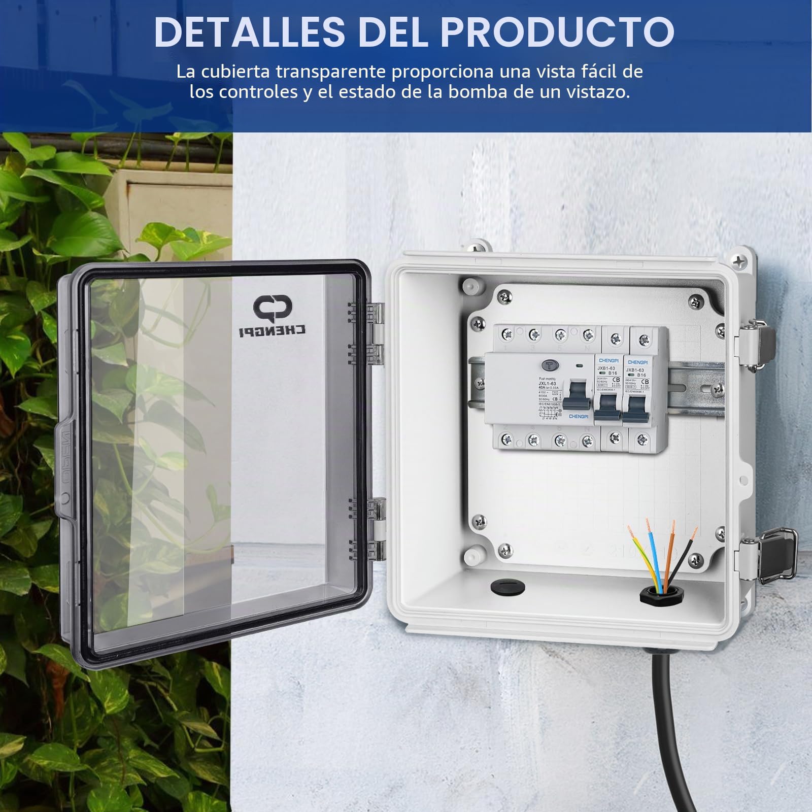 Caja Distribución Eléctrica IP65, Registro ABS, Empalmes, Interruptor De Cableado, Plástico De Bricolaje, 210×210×130MM