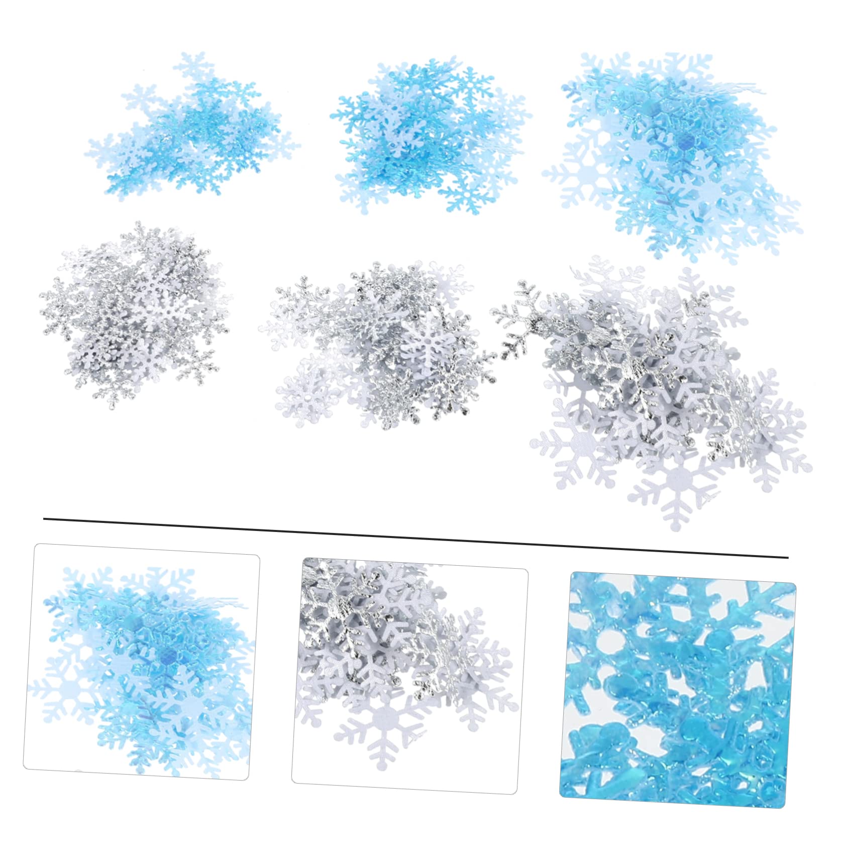 COLLBATH 2 Piezas Decoración De De Nieve Falso Navidad Espolvorear Brillo Confeti Decorativo Fiesta Rocía Confeti Mesa De Vacaciones Decoraciones De Fiesta De Navidad Poliéster