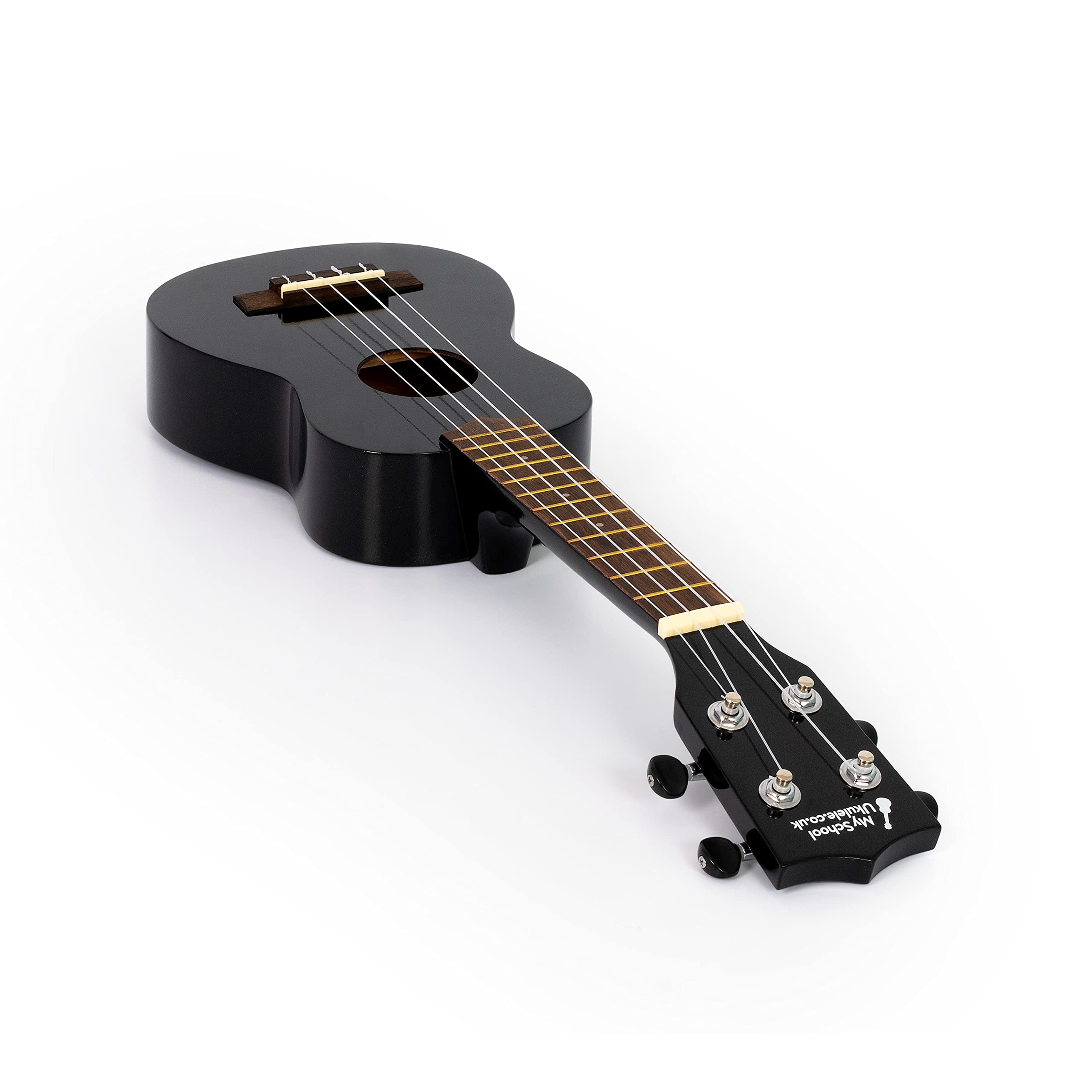 Ukelele soprano en negro con bolsa negra