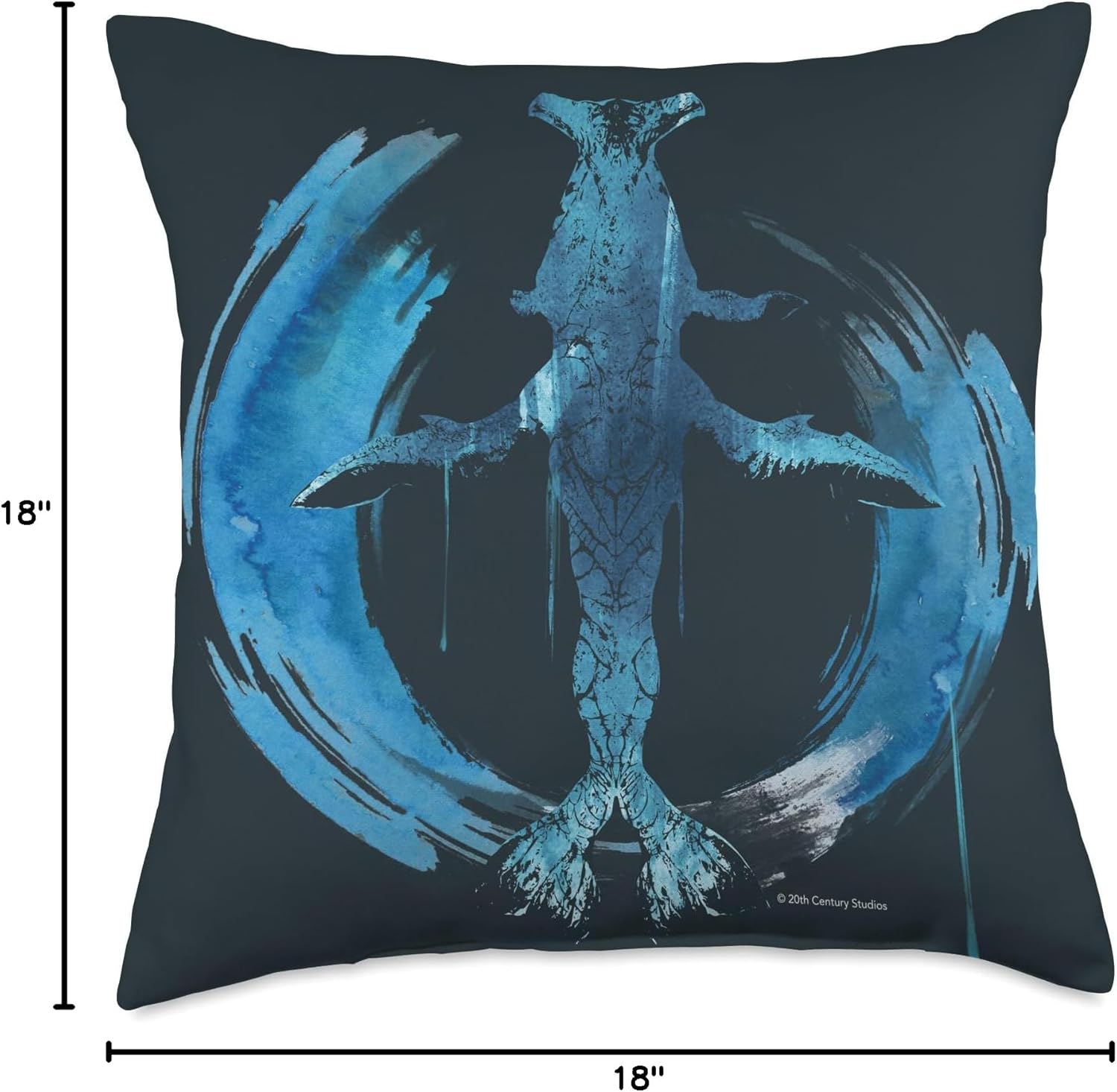 Avatar: The Way of Water Tulkun Tribal Art Circle Throw Pillow