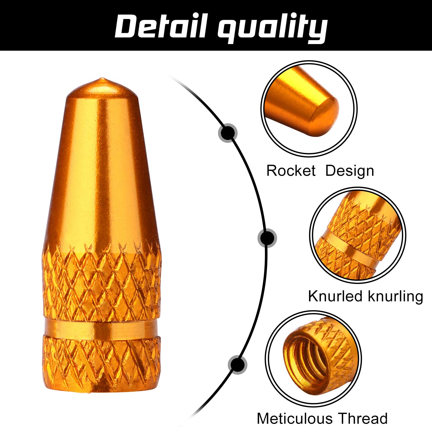 S-PARTS Titanium Alloy Presta Valve Cap|Compatible With Road Bicycles