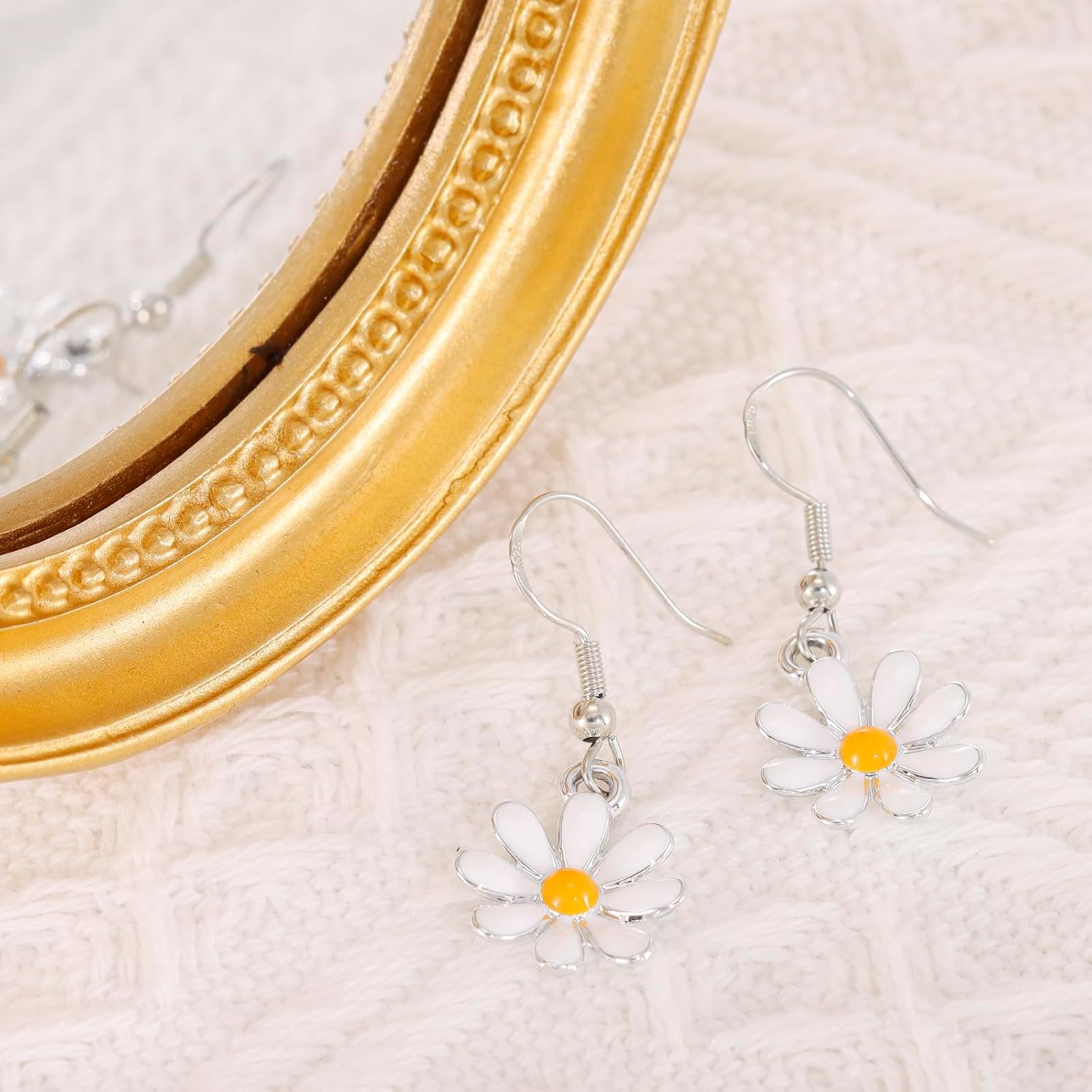 Daisy Birthday Gifts for Women Mom Sister Yellow Flower Themed Jewelry Daisy Earring - Image 4