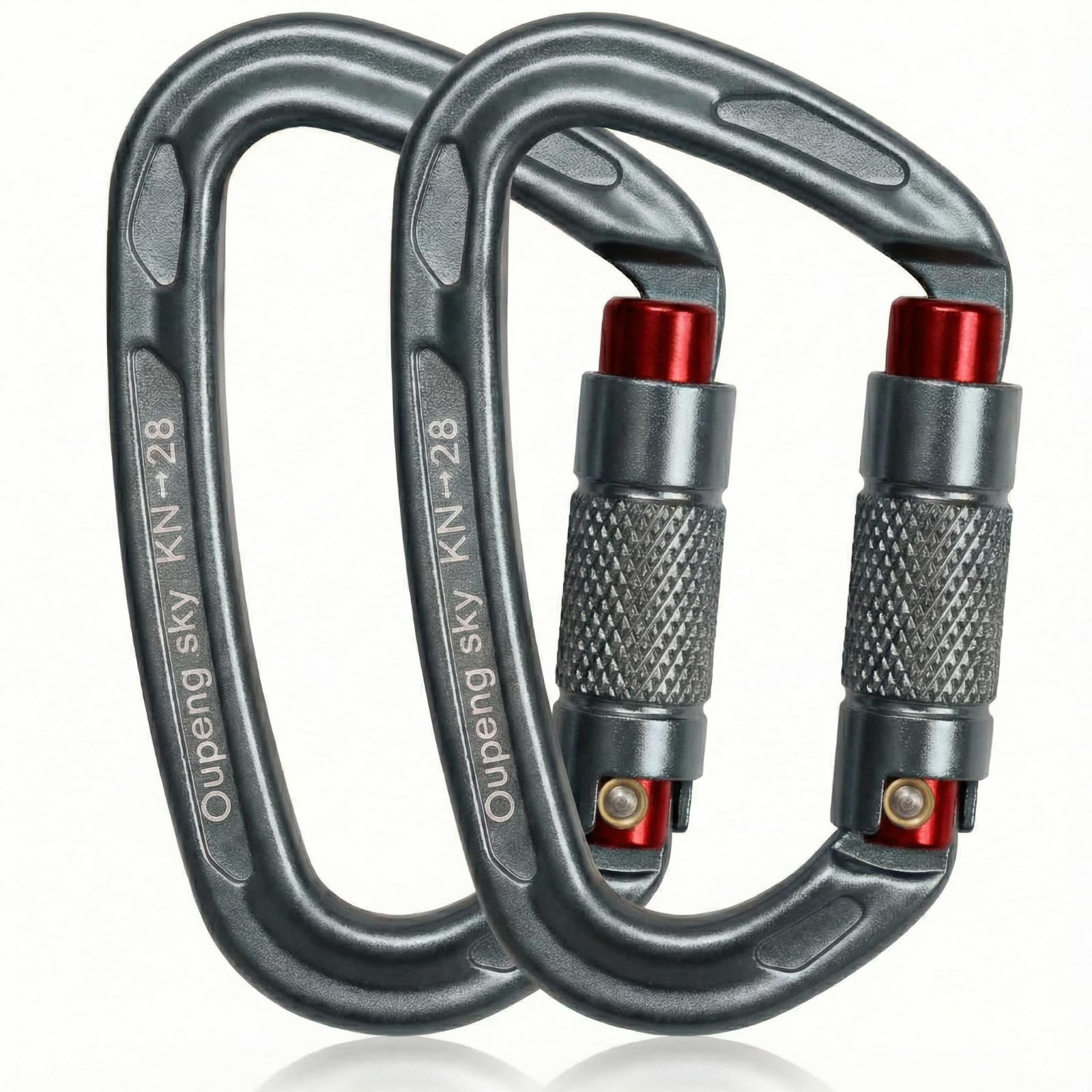 Oupeng sky Auto Locking Carabiner Clips - 28KN (6172lbs) Heavy Duty Caribeaners, Large Carabiner Clip for Keychains，Hammock，Camping, Gym, Hiking, Outdoor ，Dog Leash