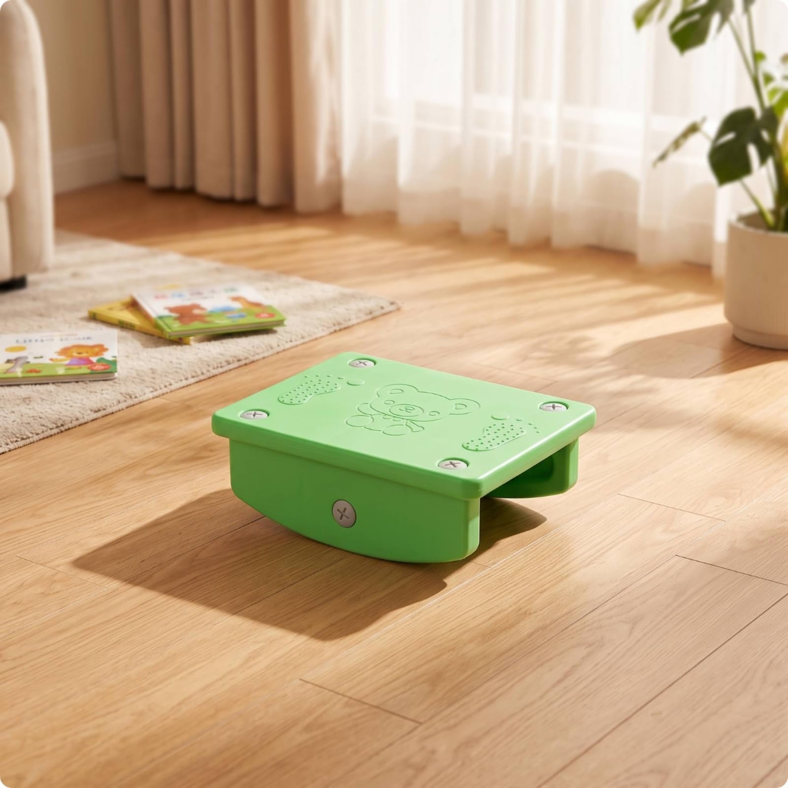 Tabla Equilibrio Infantil Resistente Tabla Balanceo Plástico Juguete para Niños, Guarría, Interior