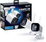 Geeni Hawk 3 1080P Caméra de sécurité extérieure – 2-Pack Caméras extérieures étanches pour la sécurité intérieure Motion & Détection de son et vision nocturne, soutient Alexa & Google