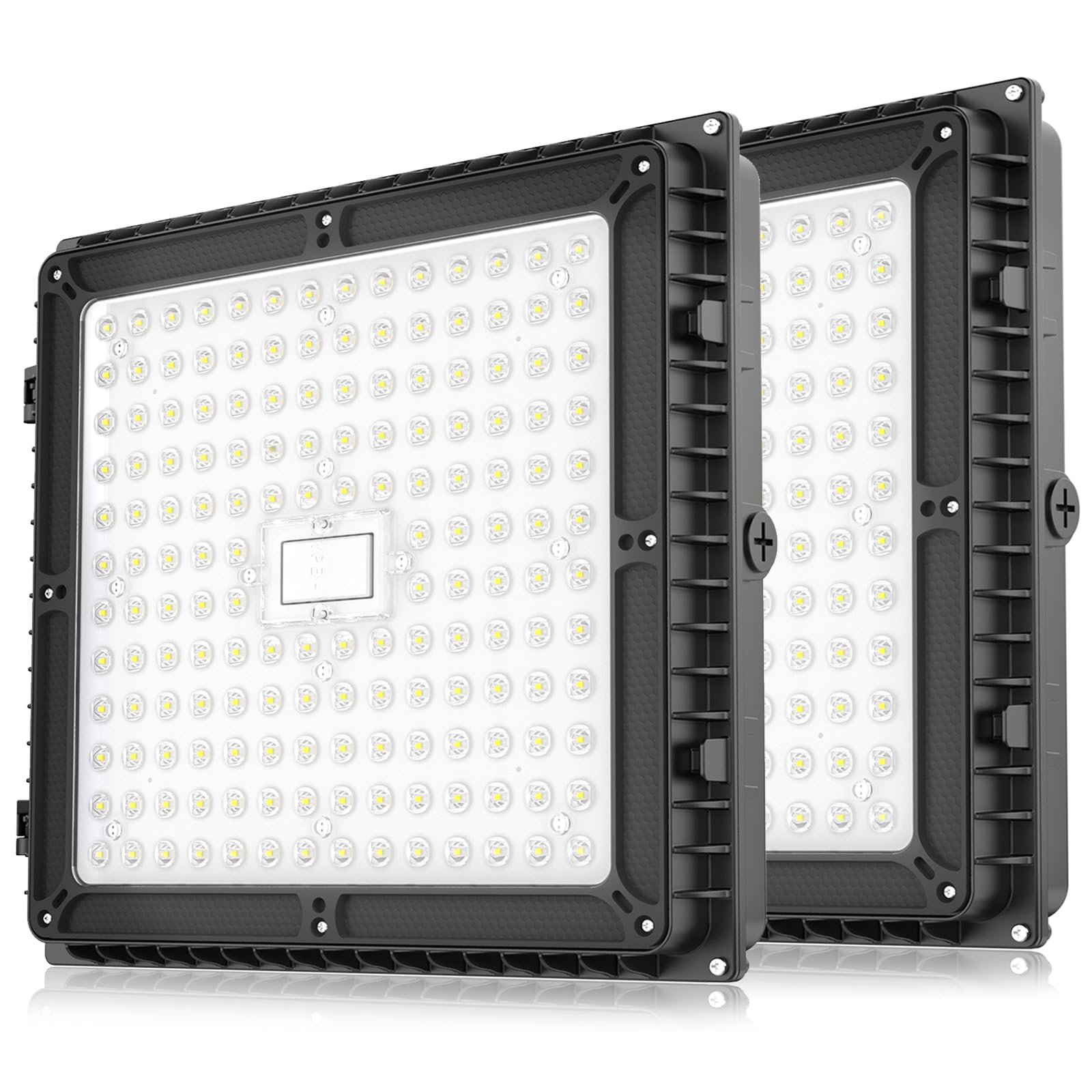 HYPERLITE 100W LED Canopy Lights: 1-10V Dimmable 13000LM Surface Mount Parking Garage Light IP65 Waterproof for Barn Gas Station Ceiling UL Listed 2