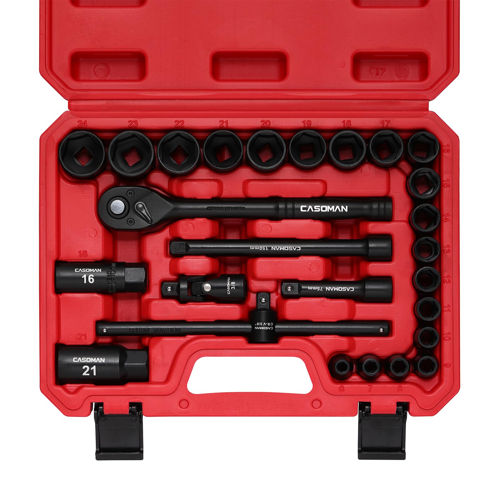 CASOMAN 26 PCS 3/8