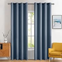 Vista 91 de MIULEE Cortinas opacas para dormitorio o sala de estar, juego de 2 paneles de cortina para ventana con aislamiento térmico y bloqueo de luz