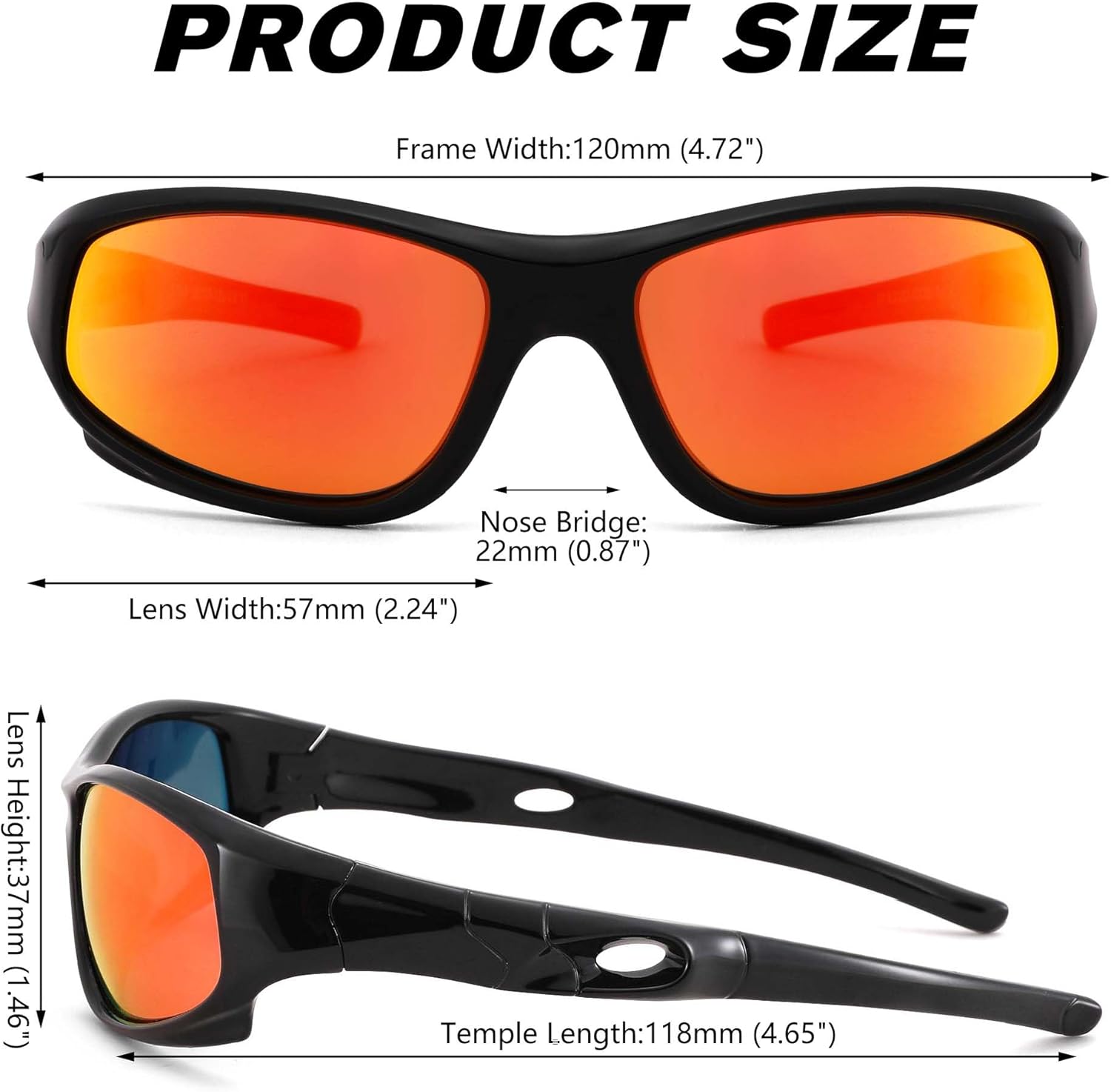 Pro Acme Kids Sunglasses for Boys Girls, Polarized Sports Youth Sunglasses with Strap for Kids Ages Color 3-12 - Image 5