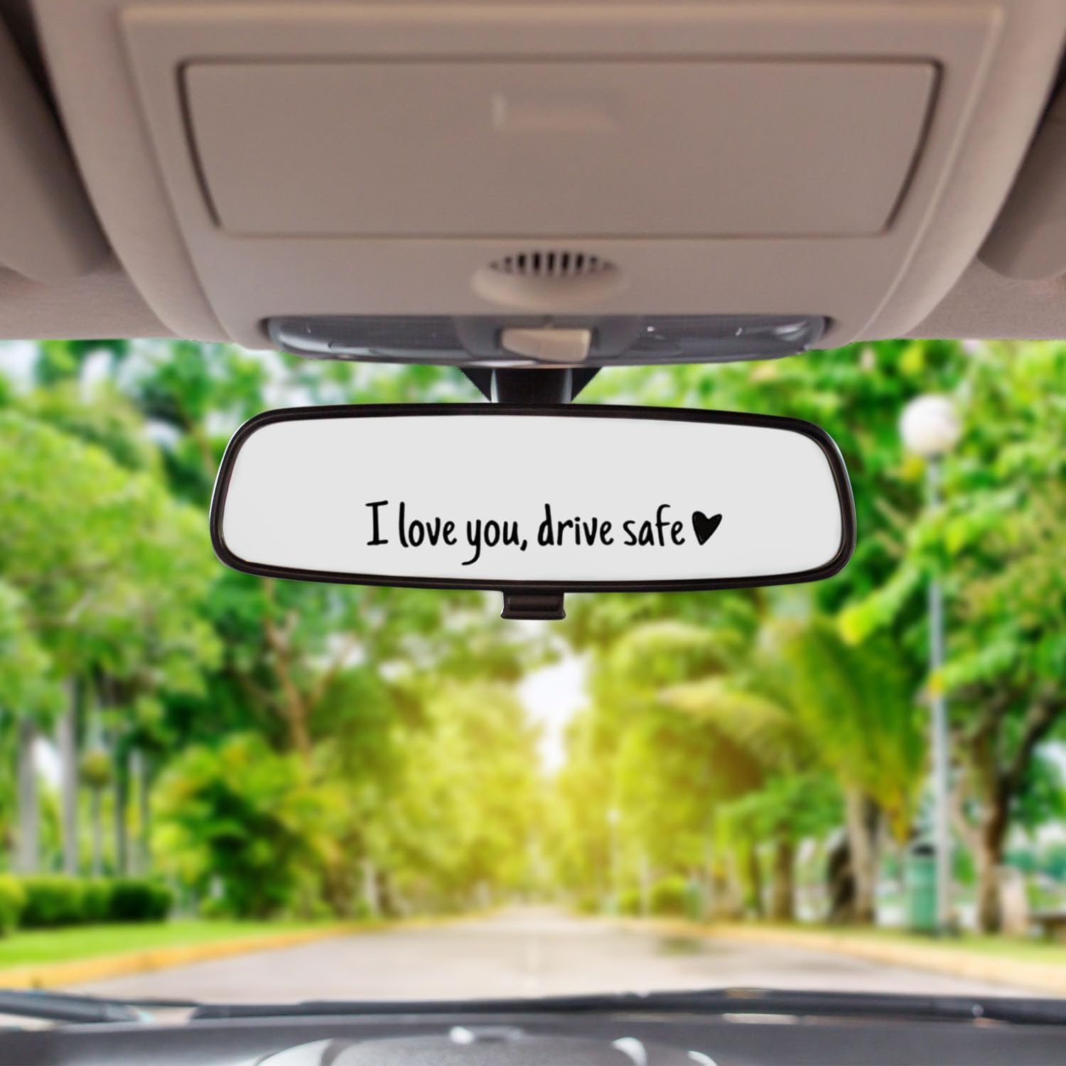 8PCS I Love You Drive Safe Mirror Decal, I Love You Drive Safe Car Rearview Mirror Decal, Car Stickers for Window Safety Reminder (black + white) - Image 7