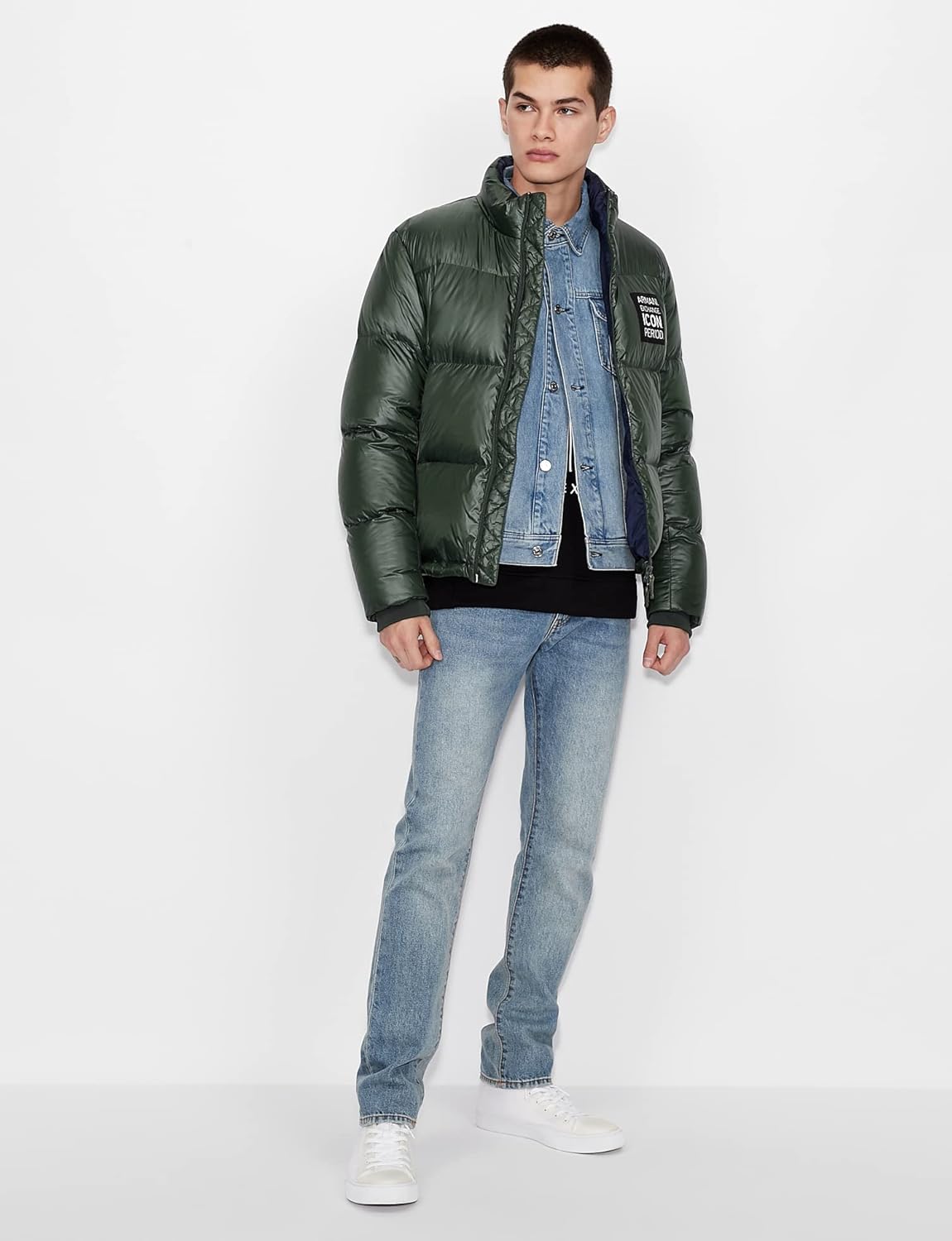 Armani Exchange Men's Denim Icon Logo Jacket - Image 3