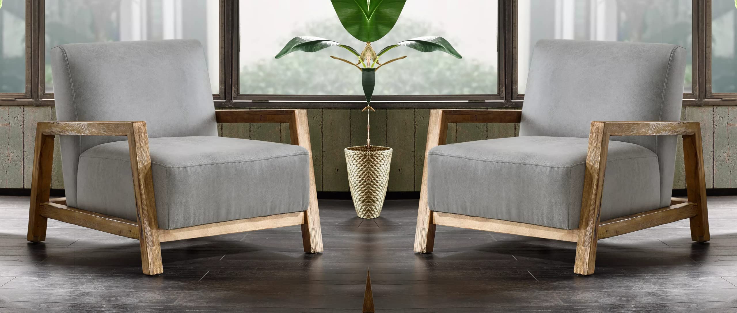 LSFH Unique Design Eastoz Lounge Chair, Accent Chair Armchair with Solid  Sagwan Wooden Frame Single Sofa Chair for Small Apartments, Living Room