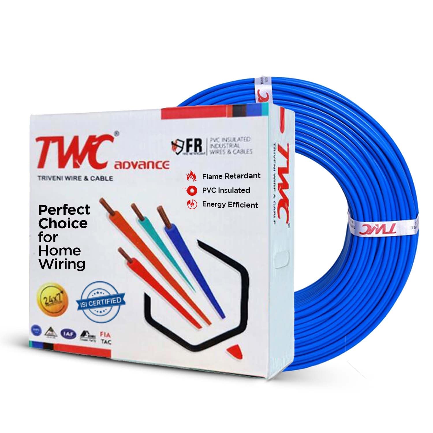 TWC Advance Single Core Electrical Wire |Blue, 45 Meter, 2.5 SQ.MM. |PVC electrical insulated copper wire | Cable for Domestic & Industrial Connection purpose | Flame Resistant | (B0CC97Y1HX) Amazon Price History, Amazon Price Tracker