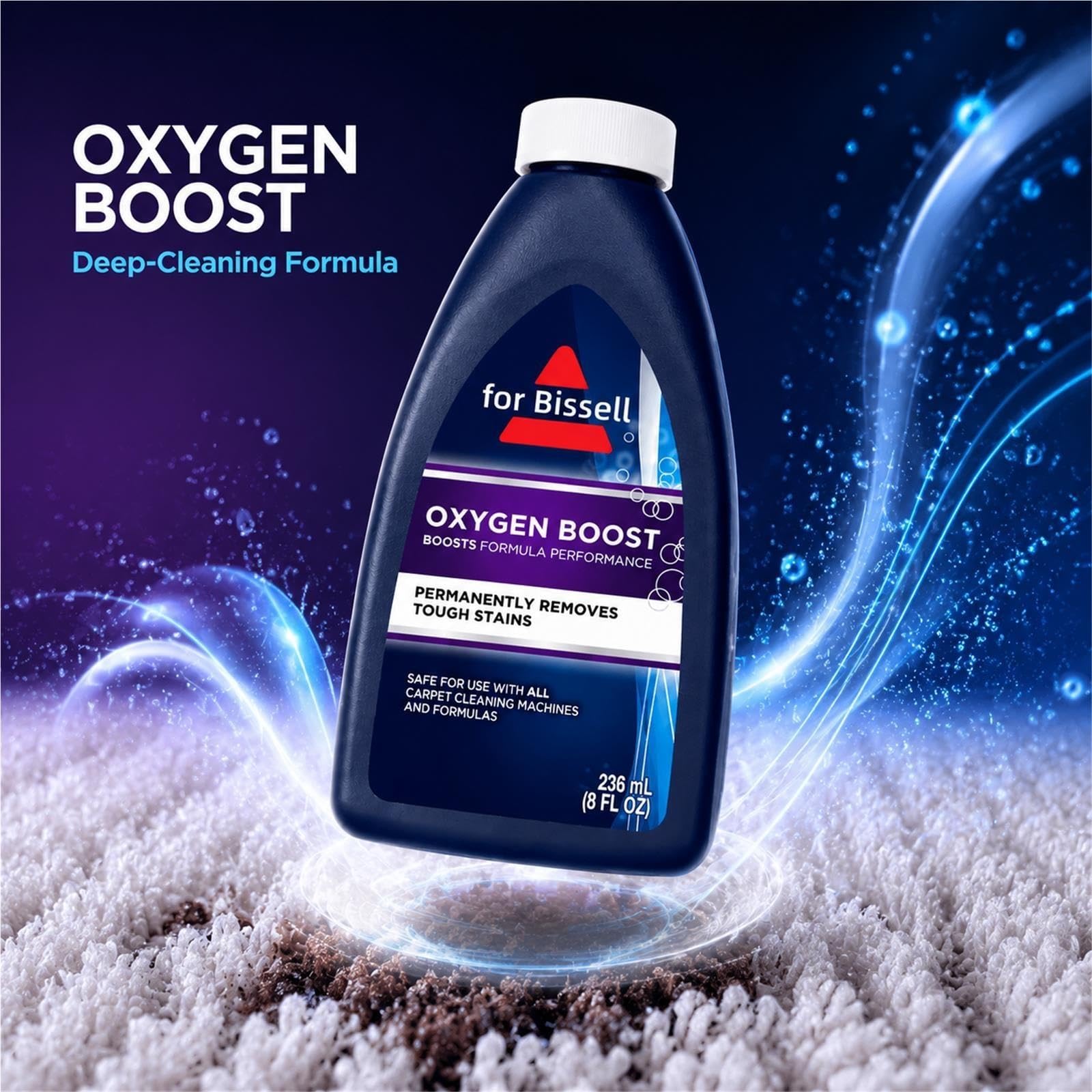 Compatible avec Bissell, Liquide Nettoyant à l'Oxygène Actif, 236ML