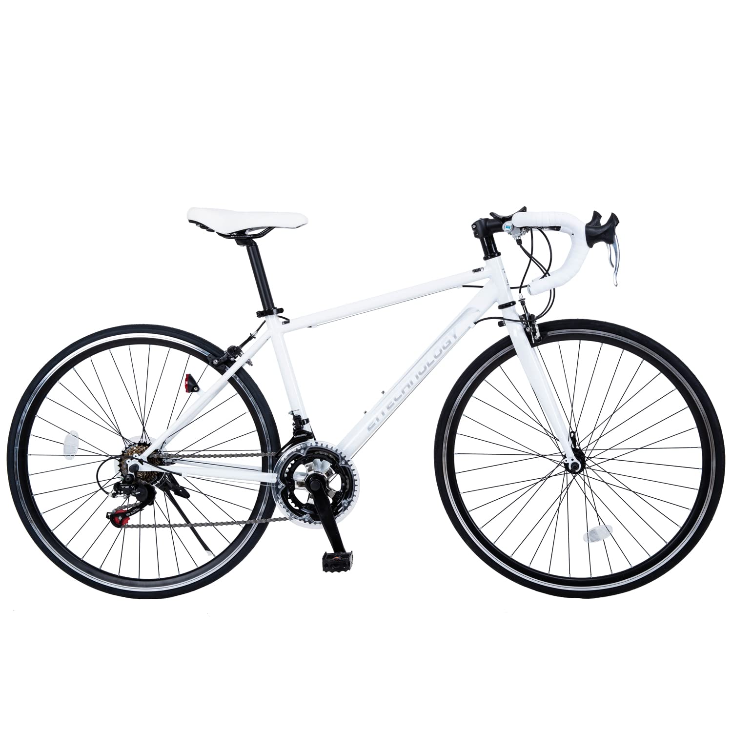21Technology 自転車 ロードバイク 700c ホワイト 700×28…