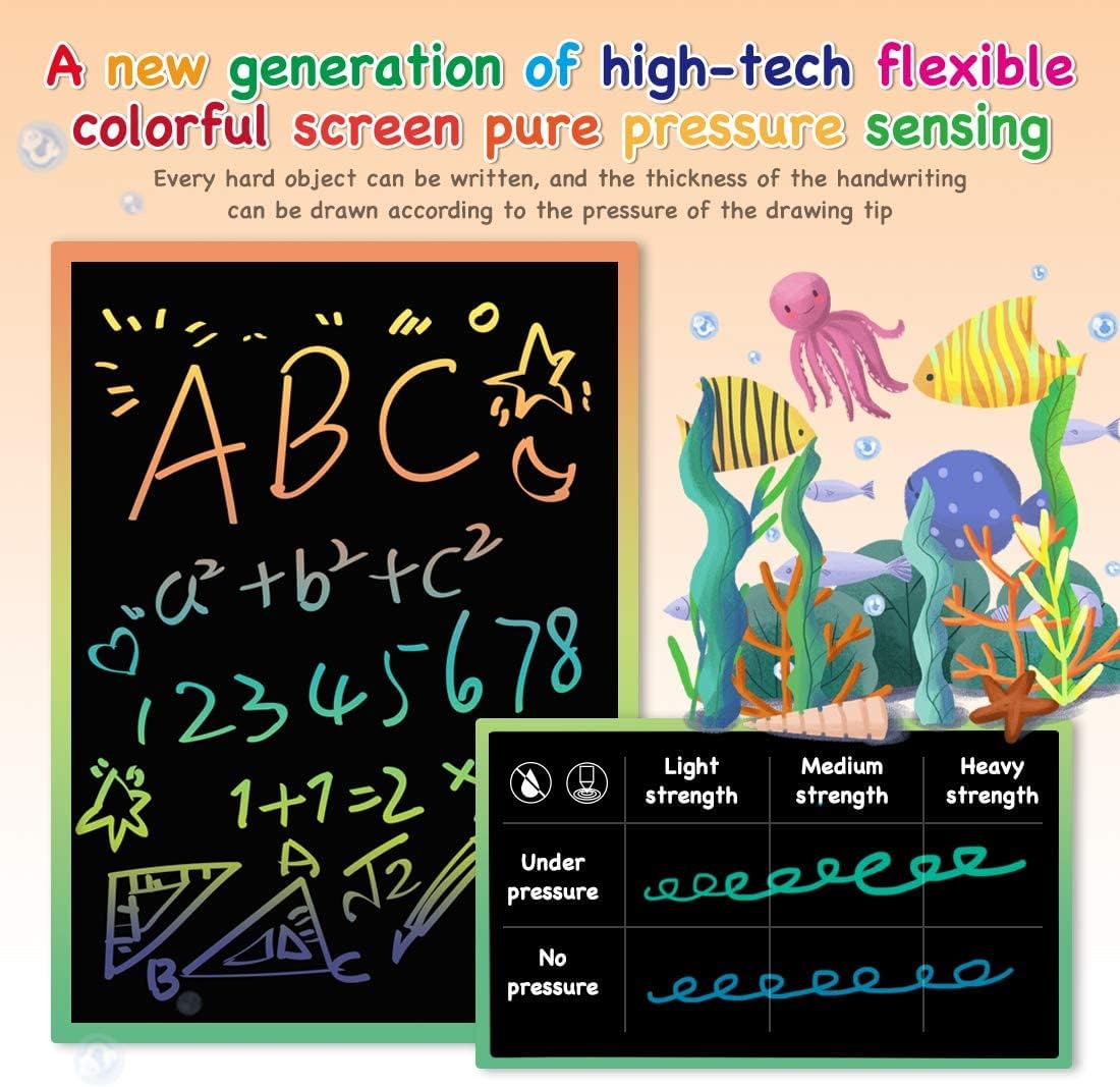 ORSEN LCD Writing Tablet 10 Inch, Colorful Doodle Board Drawing Tablet, Erasable Reusable Writing Pad, Educational for 3-6 Year Old Girls Boys(Orange) : Toys & Games