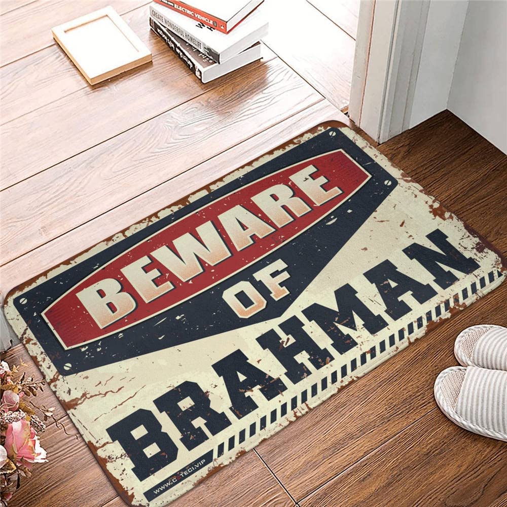 Tapis de chaussures d'intérieur Beware of Brahman : finition soignée pour paillasson de bar
