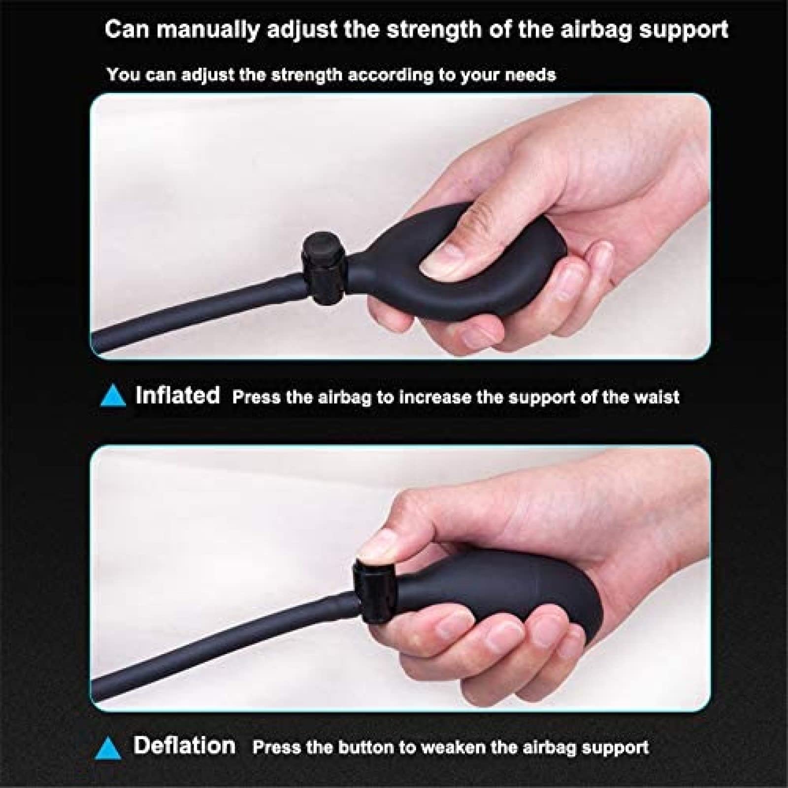 Cinturón De Masaje De Espalda Lumbar con Calefacción - 3 Configuraciones De Calor, Cinturón De Sujeción Inalámbrico Envoltura De Calefacción por Infrarrojos Lejanos, Cinturón De Cintura Calentado
