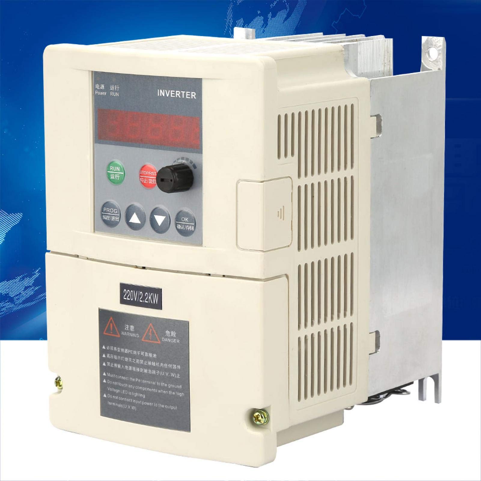 Frequenzumrichter 220V 2.2KW Einphaseneingang und Dreiphasenausgang Universeller Mini-Frequenzumrichter Industrielle Steuerungen