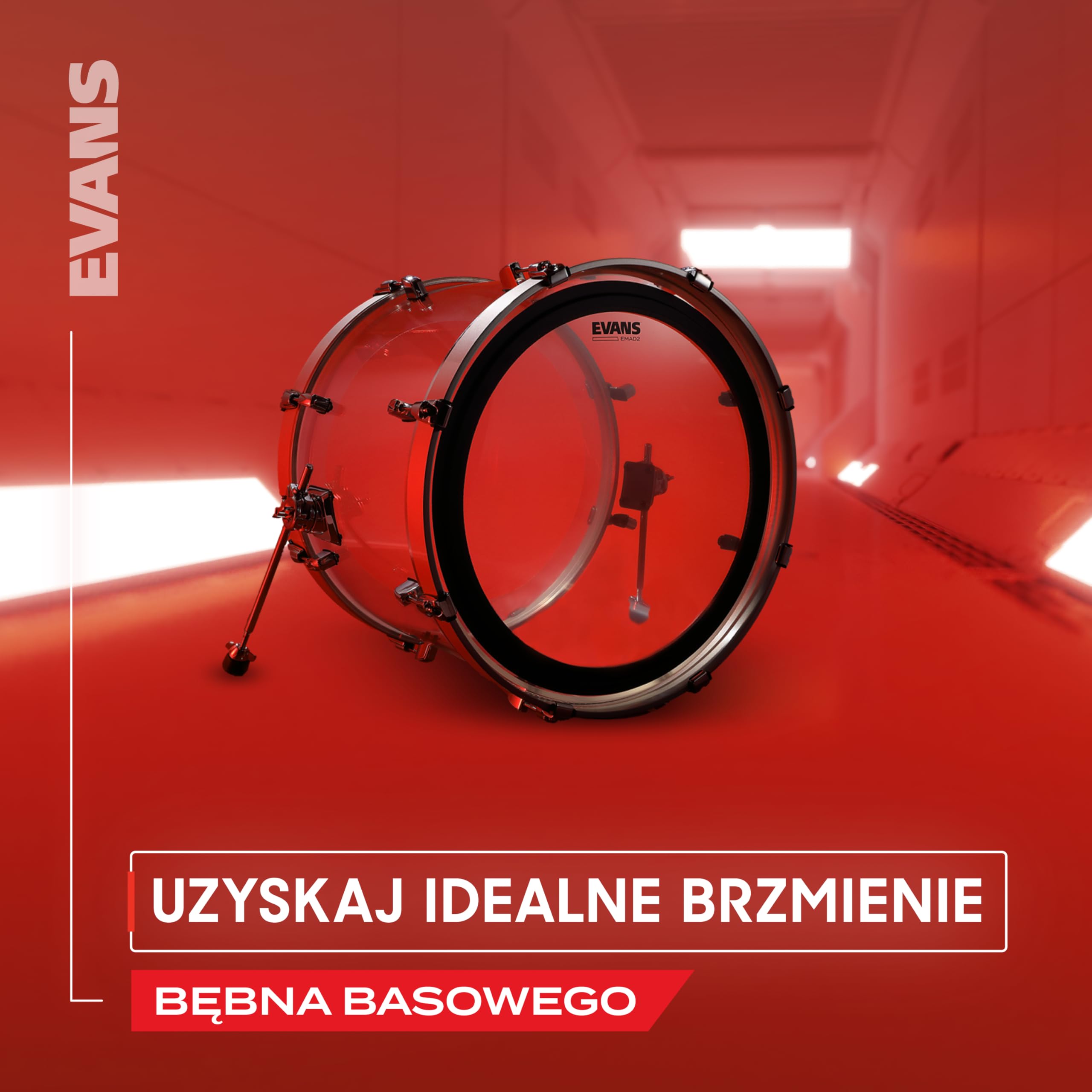 Evans EMAD2 Clear, 22", BD22EMAD2, Bass Drum Batter - Głowica bębna basowego