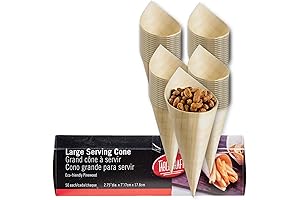 Tablecraft Bamboo Cones: Vibrant and Eco-Friendly Food Presentation