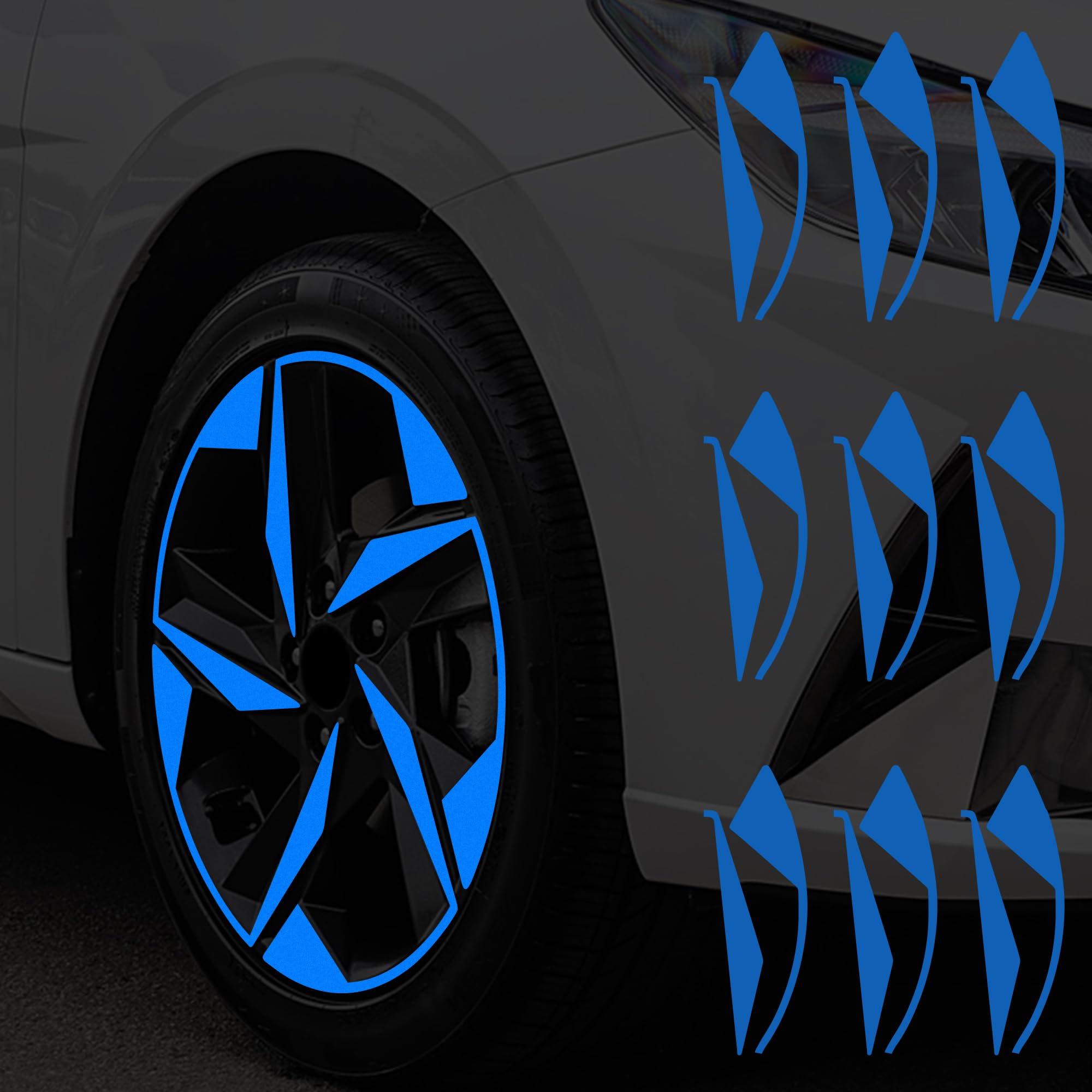 Amazon.com: TOMALL Car Wheel Rim Vinyl Stickers Compatible with Hyundai ...