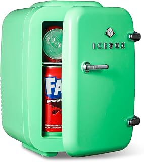 IceBox 4-Liter Mini Fridge Cooler/Warmer, IBMF4MNT, Mint Green
