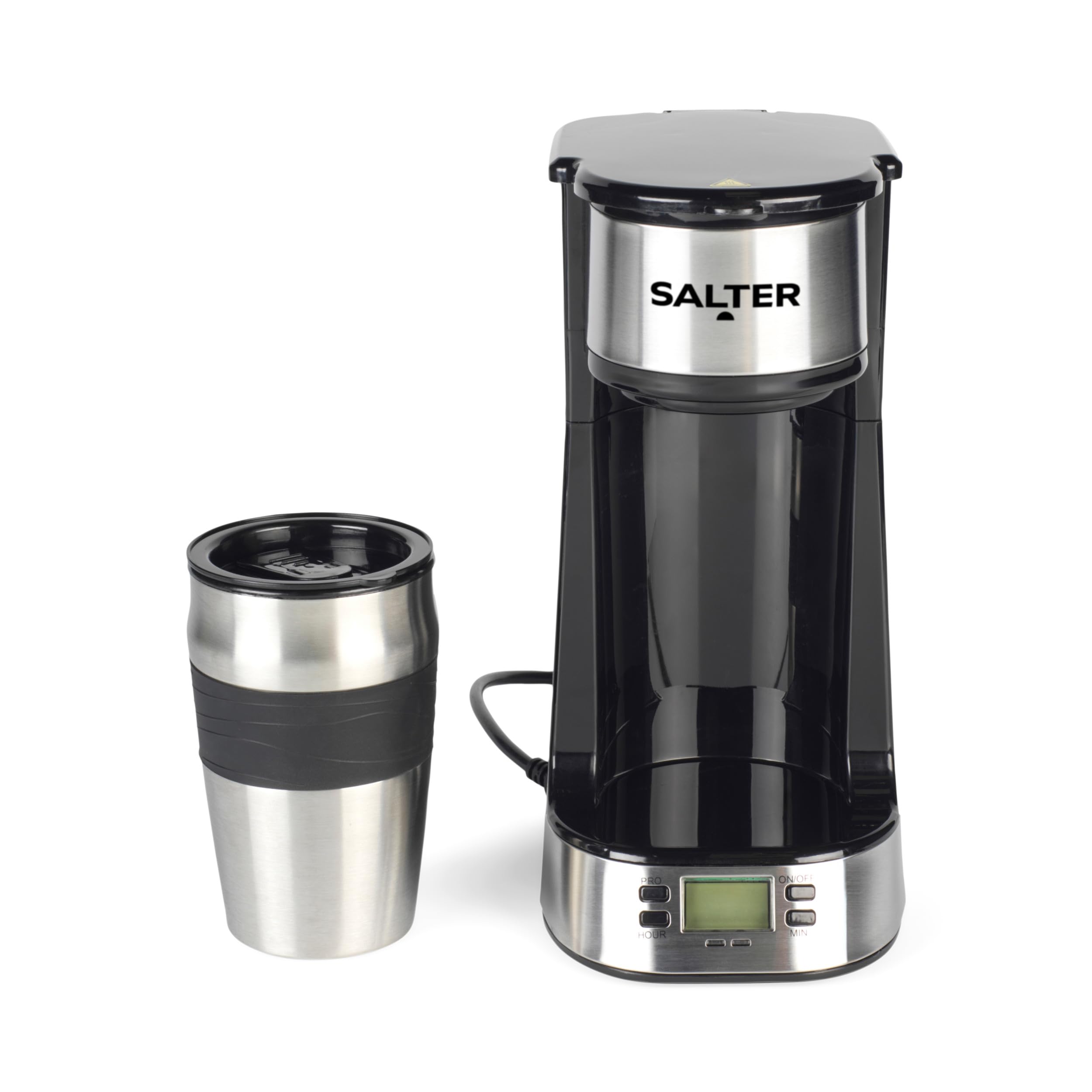 Salter Digital Coffee Machine With 420 Ml Travel Mug, 750 W