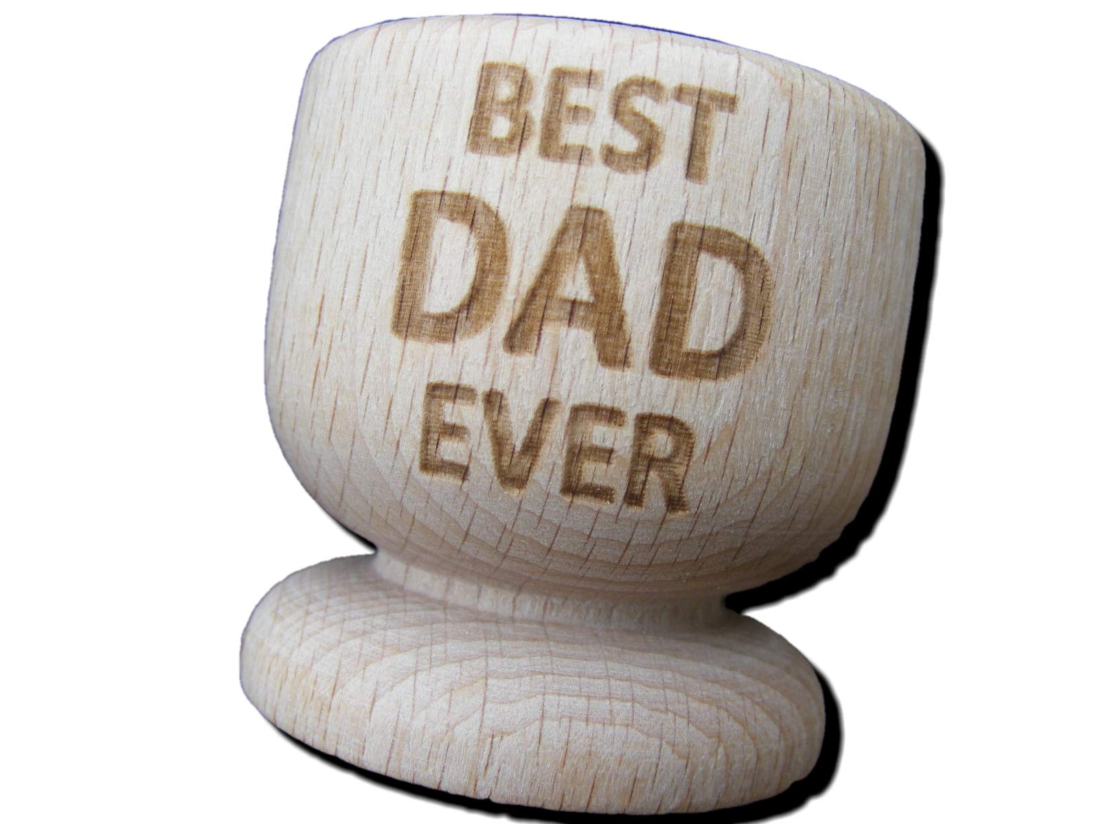 FastCraft Best DAD Ever Greatest Fathers Day Wooden Egg Cup Present Gift IDEA EGGCUP