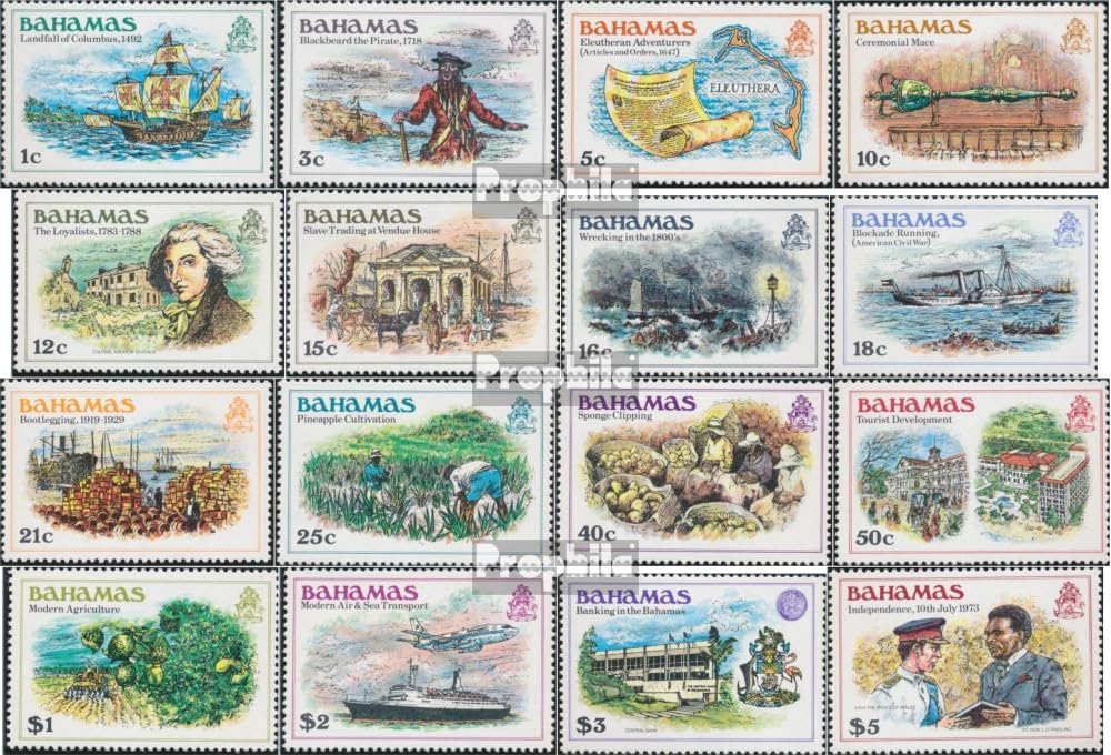 Bahamas 454-469 (Complete.Issue.) unmounted Mint/Never hinged ** MNH 1980 History The Bahamas (Stamps for Collectors) Seafaring/Ships