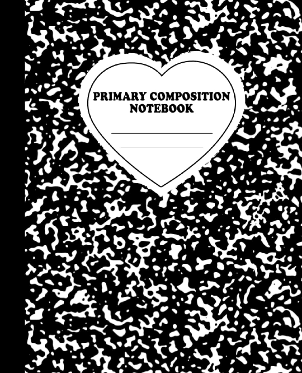Primary Composition Notebook Black: Grades K-2 Draw and Write Primary Story Journal with Dotted Midline and Picture Space for Girls and Boys.