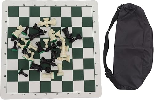 Hidyliu Juego de ajedrez enrollado juego de ajedrez de piel sintética de poliuretano con bolsa de transporte juegos de decoración del hogar juegos