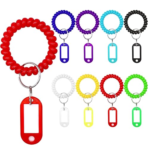 Key Ring Bracelet Coil Wristbands Key Tags With Labels 48