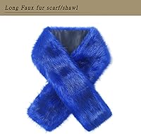 Vista 35 de Dikoaina Bufanda de piel sintética de invierno para mujer Blanco