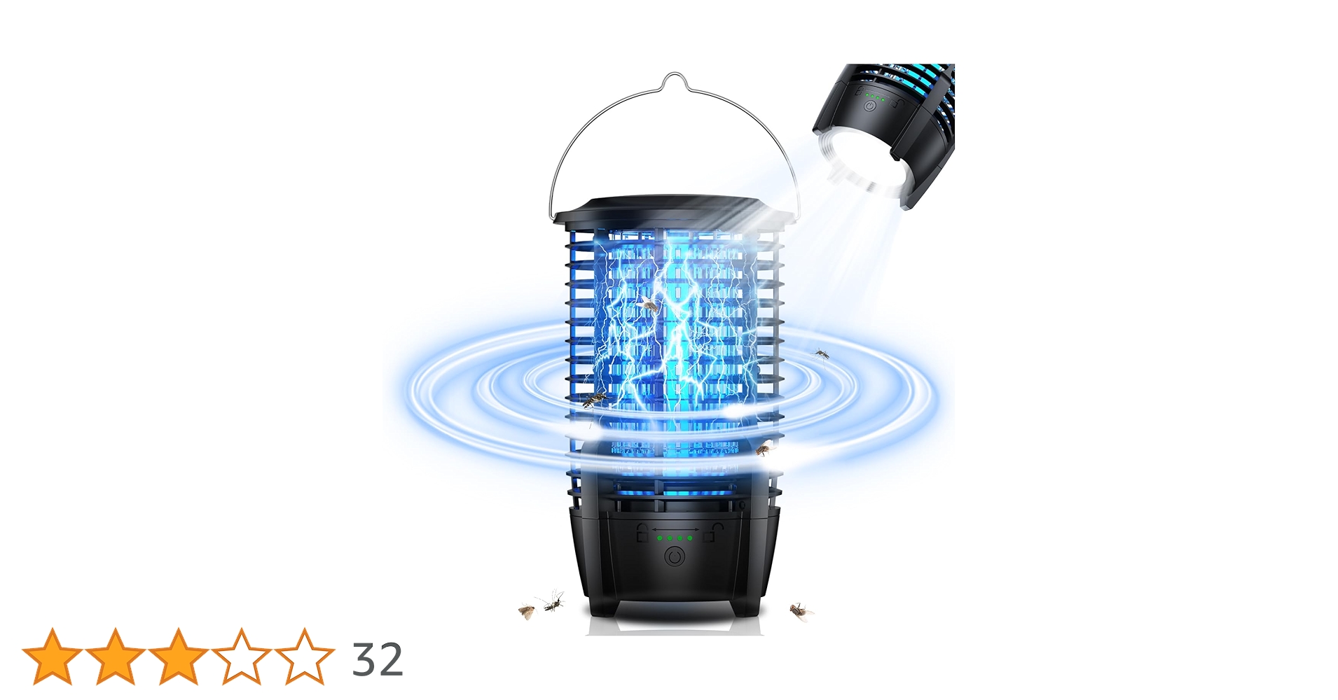 ノン。電撃殺虫器、3台。ハイパワー3200V電撃!! ノン。電撃殺虫器、3台。ハイパワー3200V電撃!! ノン。電撃殺虫器、3