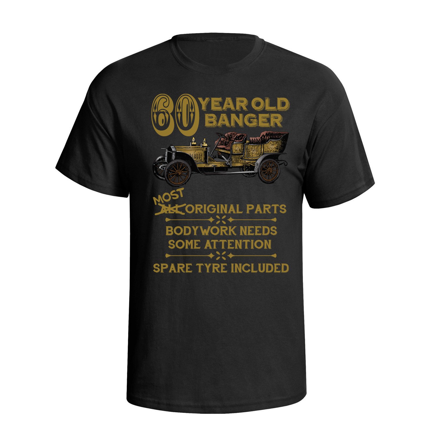 buzz shirts 60 Year Old Banger - Mens 60th Birthday Vintage Car Organic Cotton T-Shirt