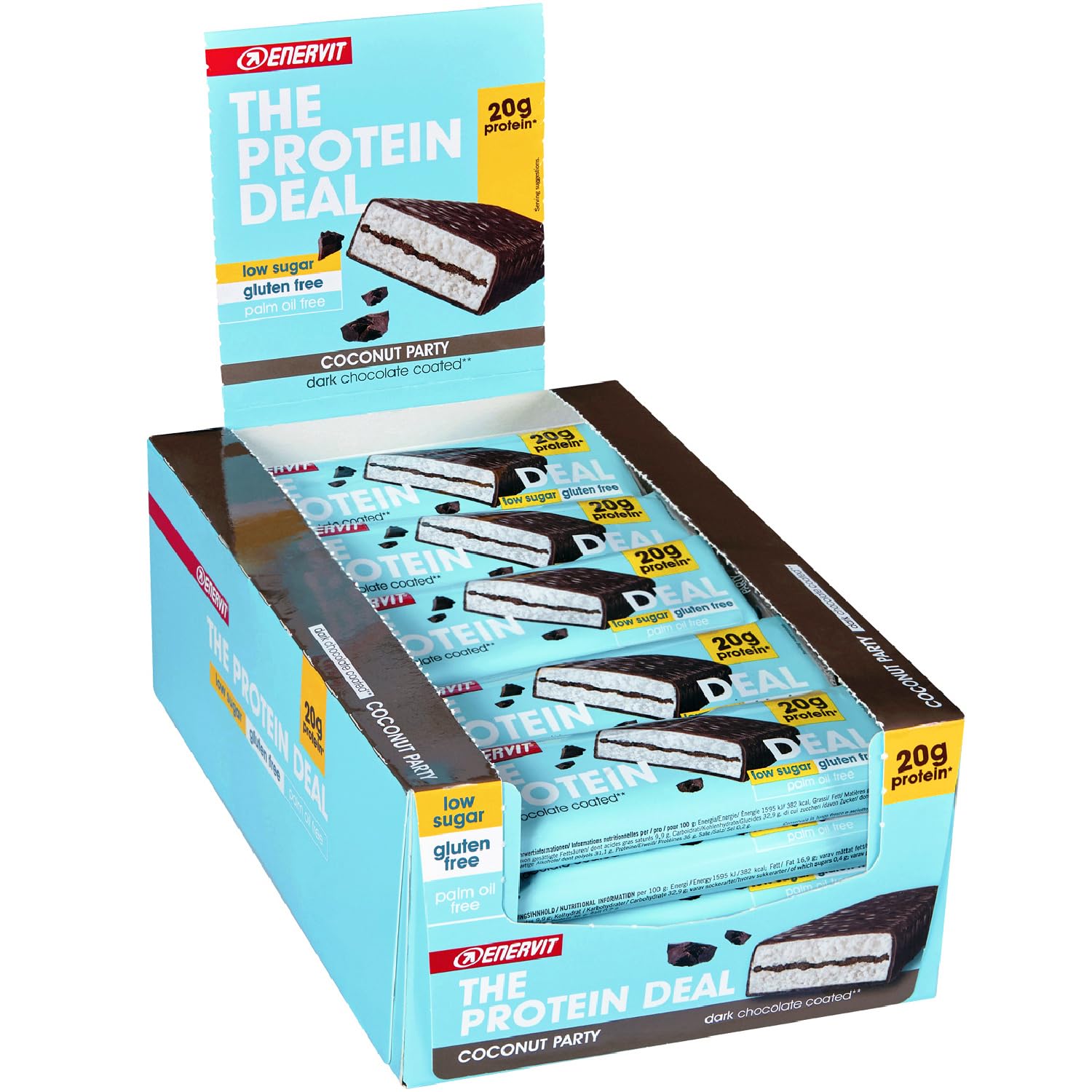 Enervit The Protein Deal Bar (Coconut Party, Box of 25 Bars)