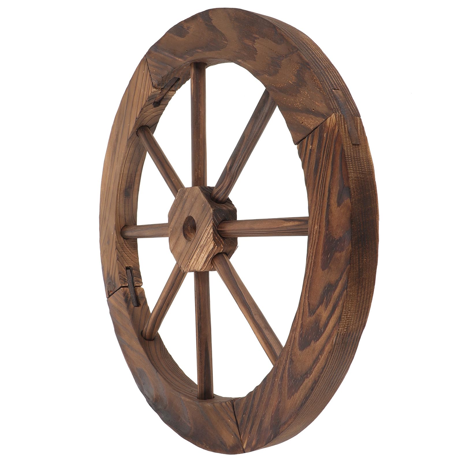 UKCOCO Wanddekoration Rad 40cm Durchmesser Rundes Raddekor für Gartenwand und Hochzeitsfeier im Vintage Stil