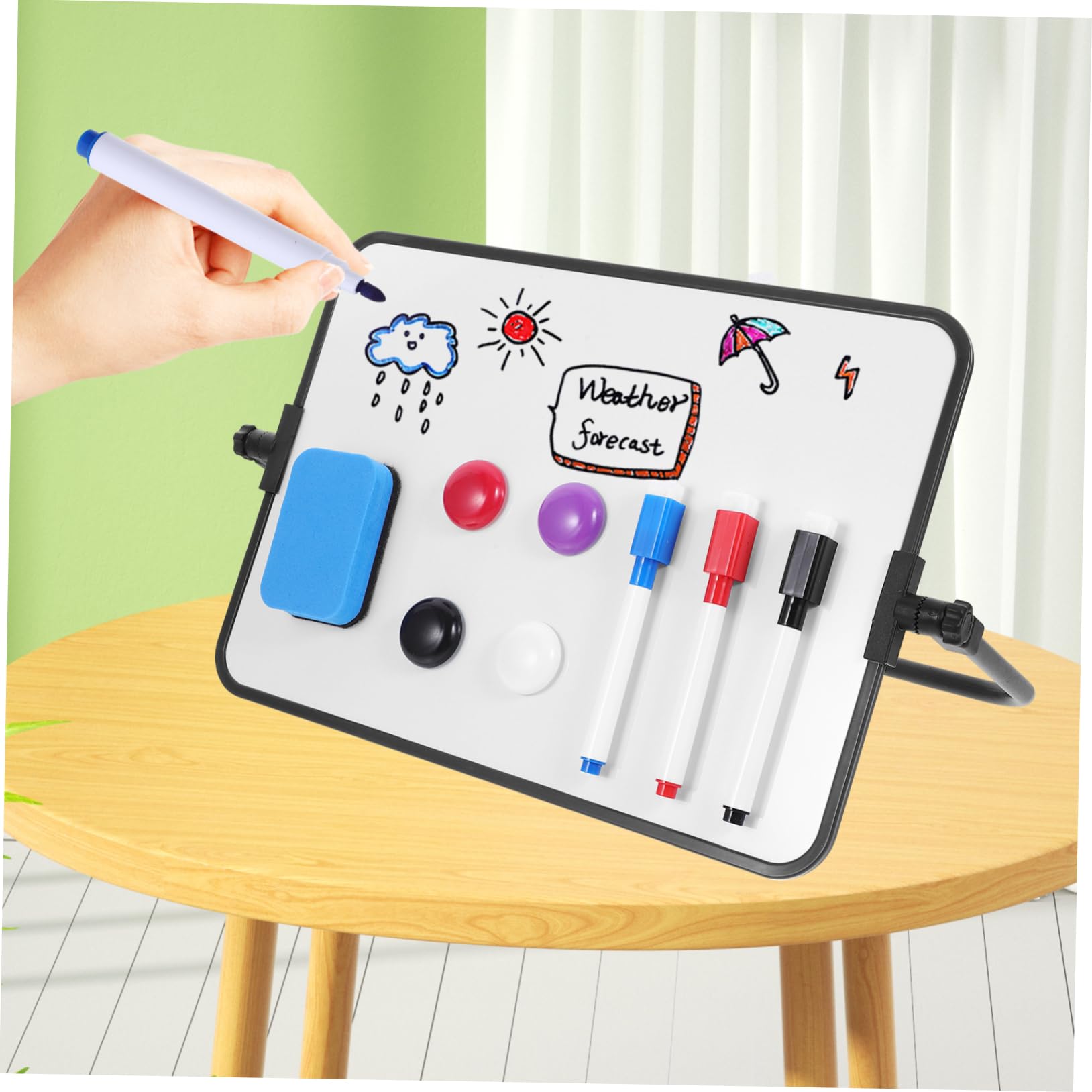 MAGICLULU Lavagna Bianca Cancellabile Secco Lavagna Supporto Per Appunti Da Tavolo Per Disegno e Scrittura Pratica Per Ufficio e Casa Leggera e Portatile