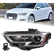 LH HID/Xenon Headlight Assembly Fit for 2017-2020 Audi A3 Headlamp Left Driver Side Include LED High/Low Beam Control Module 8V0941043G AU2502207