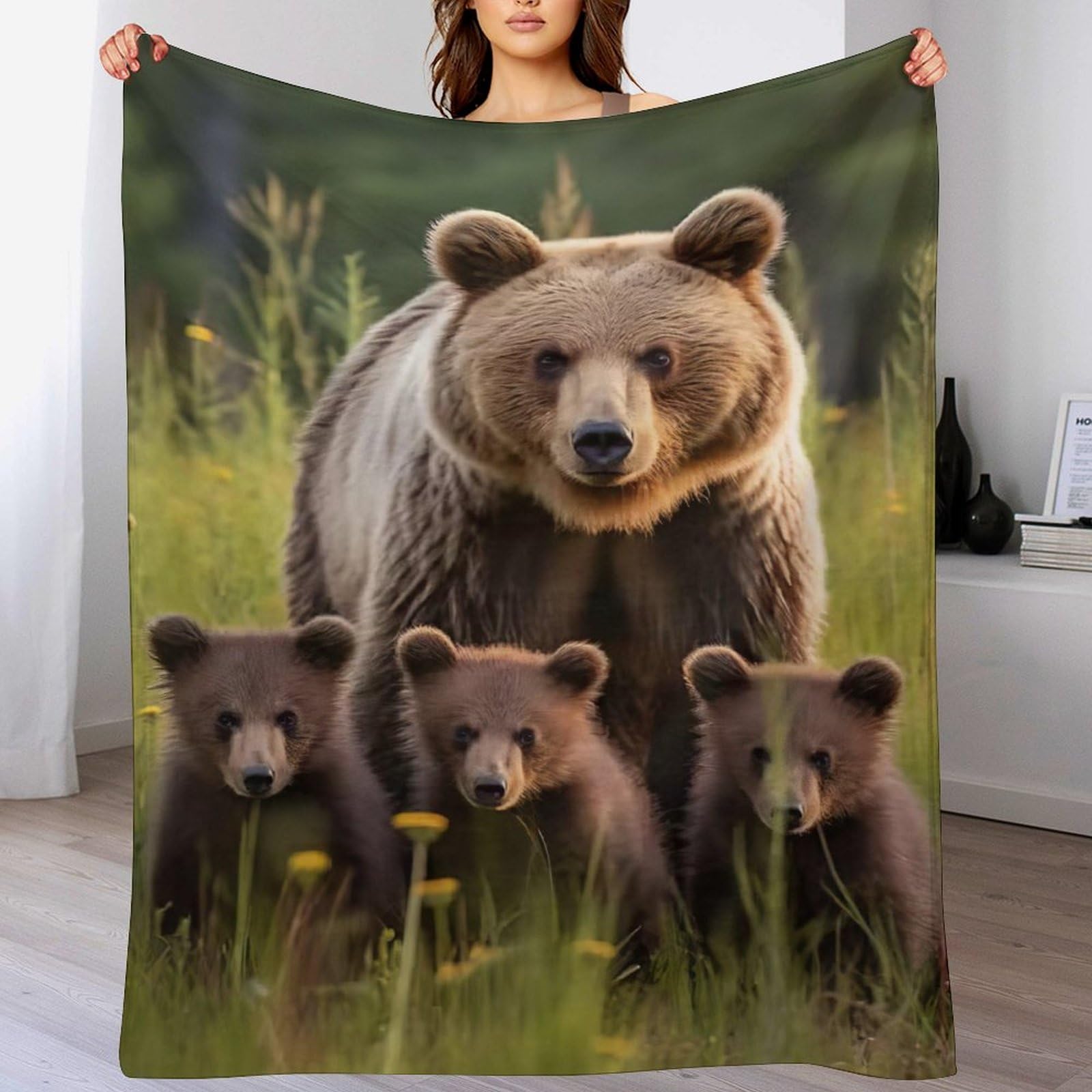 Couverture ours en flannel pour les soir&eacute;es cocooning sur le canap&eacute;