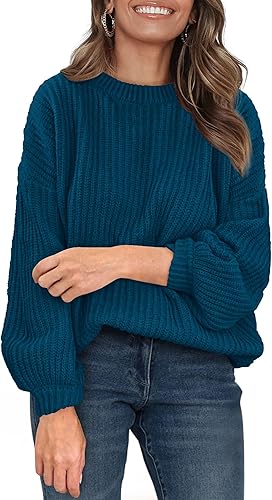 PRETTYGARDEN Fall Sweaters for Women 2025 Fashion Long Sleeve Casual Ribbed Knit Winter Clothes Pullover Jumper Tops