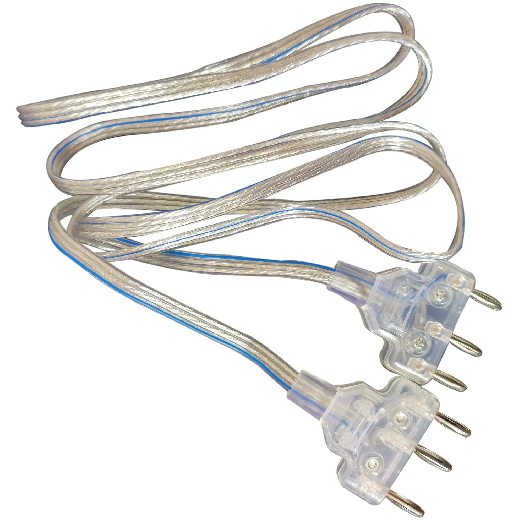 LEONARK Fechten Degen Säbel Florett Körperkabel Maske Kabel Fechtungsdrahtklemme Clip - Zwei-Pin-Stecker/DREI-Pin-Stecker Klarer Draht (Set von 2)