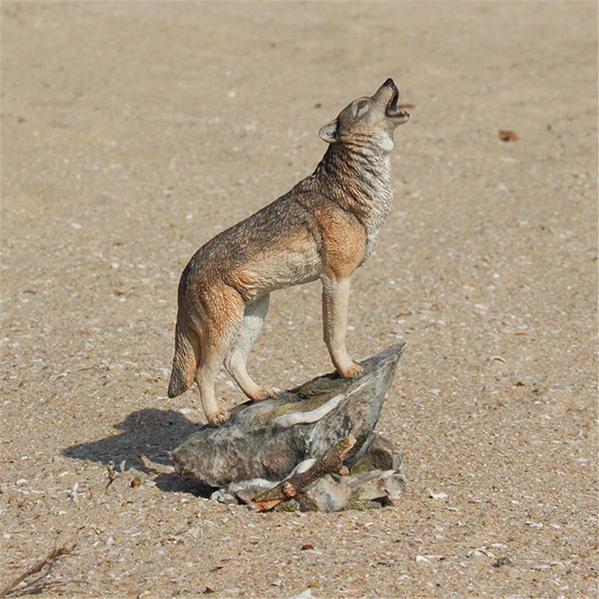 AMITD Wolf Coyote Model Animal Figure Resin Decor Statue Gift