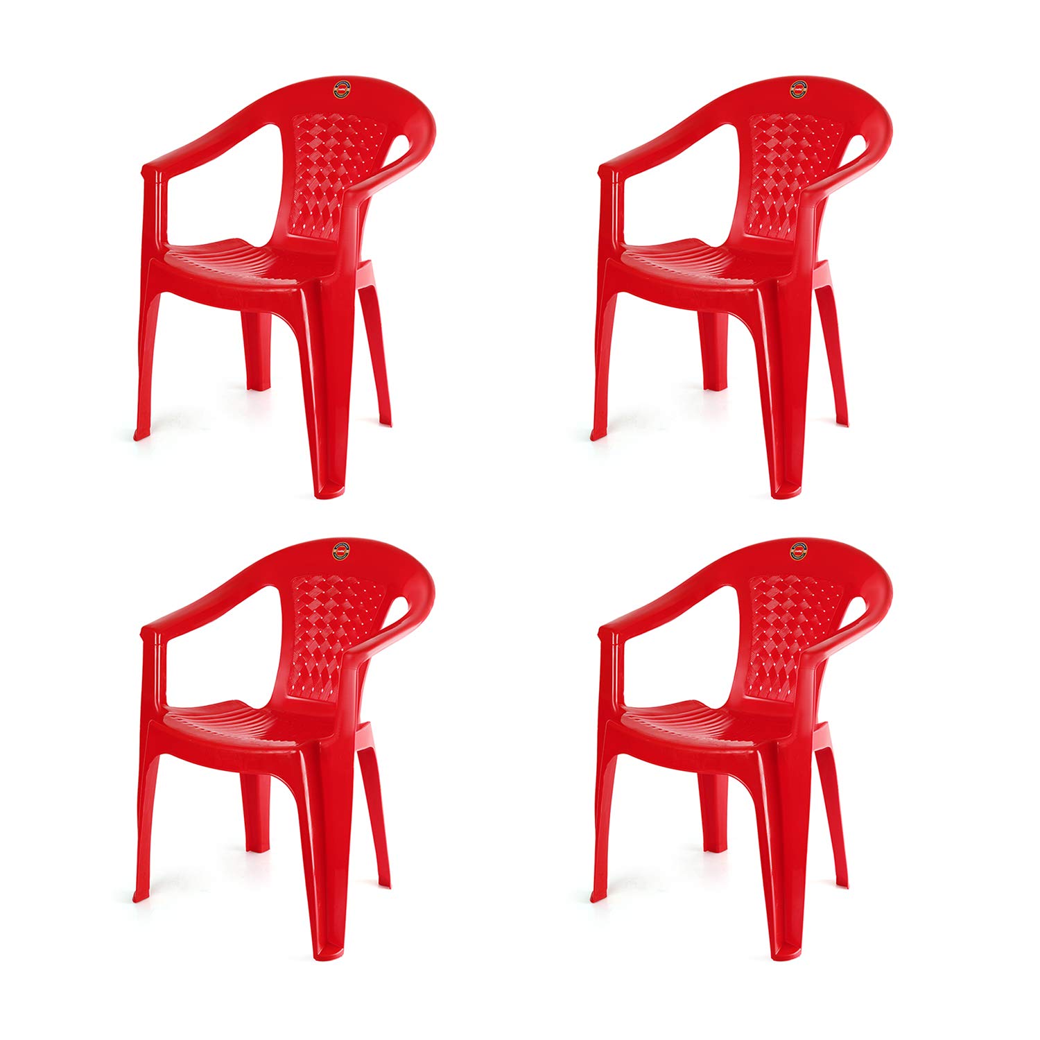 Cello Stylo Plastic Chairs, Set of 4, Red Chair Amazon.in Home & Kitchen