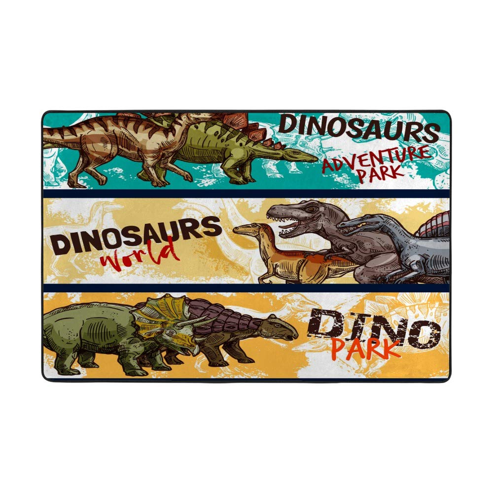 Tapis de salon dinosaure en velours doux parfait pour réchauffer une salle de jeux